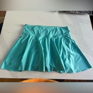 Athleta Turquoise teal Ace tennis pickleball athletic Skirt skort 1X 15.5”